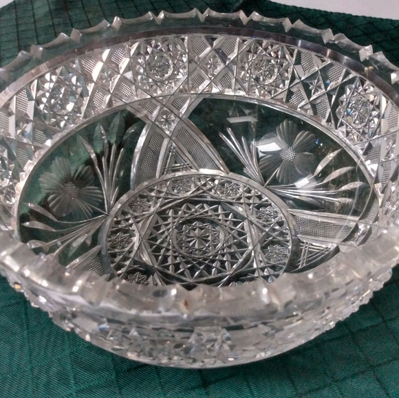 Vintage American Brilliant Cut Glass Bowl {Crafter Alert} - Picture 6 of 9